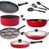 Nirlon Non Stick Cookware Set Of 4 Pieces Combo For Wedding Gift (Ft13_Dkd(M)_Vg_Cs24)