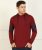 Billion Solid Men Hooded Neck Maroon T-Shirt