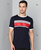 Metronaut Striped Men Round Neck Multicolor T-Shirt