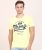 Flying Machine Printed Men Round Or Crew Yellow T-Shirt