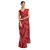 [Master Link] Womanista Women’S Georgette Blend Saree (Ti1399_Red & White)