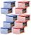 [Master Link] Kuber Industries Dot Printed Foldable, Lightweight Non-Woven Saree Cover/Organizer With Tranasparent Window- Pack Of 10 (Blue & Pink)-46Km0513