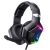 Feiying Gaming Wired Over Ear Headphones With Microphone 7.1 Stereo Surround Sound Compatible With Ps4, Ps5, Pc Laptop With Led Rgb Light, Noise Canceling Mic (Black)