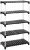 Amazon Brand – Solimo Multipurpose Rack For Shoes And Clothes, 5 Racks, Black, Plastic