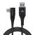 Ambrane 60W / 3A Type C Fast Charging Unbreakable 1.5M L Shaped Braided Cable, Pd Technology, 480Mbps Data Transfer For Smartphones, Tablet, Laptops & Other Type C Devices (Ablc10, Black)