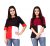 Dhruvi Trendz Women Printed Top With Half Sleeves For Office Wear, Casual Wear, Under 399 Top For Women/Girls Top (X-Large, Red&Black)