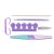 Amazon Brand – Solimo Manicure And Pedicure Kit With Brush, Nail Clipper, Nail File, Toe Separator, Swab And Pegwood, Purple, Pack Of 6