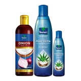 Parachute Advansed Aloe Vera, Enriched Coconut Hair Oil, For Soft And Strong Hair, 250Ml + 75Ml Pack & Onion Hair Oil, Hair Growth Oil & Reduces Hairfall , 200Ml