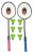 Fitnace Badminton Racket Double Shaft Pack Of 2 With 6 Pc Shuttle Cocks