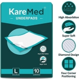 Kare Med Karemed-Underpads-L-10Pcs Adult Diapers – L(10 Pieces)