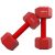 Lifelong Pvc Hex Dumbbells Pack Of 2 (1Kg*2) Red Color For Home Gym Equipment Fitness Barbell|Gym Exercise|Home Workout, Gym Dumbbells|Dumbbells Weights For Men & Women (6 Months Warranty)