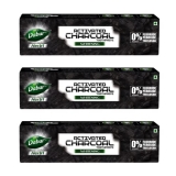 Dabur Herb’L Activated Charcoal & Mint (Black Gel) Pack Of 360G (120G*3) | Whitening Toothpaste, Fluoride Free