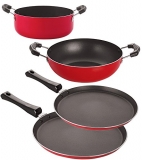 Nirlon Non-Stick Aluminium 4 Piece Non-Induction Pots And Pans Combo Gift Set