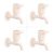 Ruhe®Bib Cock Ptmt Tap| Plastic City Collection Bib Cock With Wall Flange Tap / Faucet (Ivory Colour)(Pack Of 4)