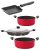 Nirlon Non-Stick Aluminium Kitchenware Cook Set Casserole/Appam With Steel Lid/Grill Pan/Casserole – Set Of 4