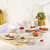 Cello Tropical Lagoon Dazzle Series Opalware Dinner Set, 35 Pieces, Service For 6, White, Extra Large