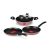 Pigeon Basics Non Induction Base Nons Tick Aluminium Cookware Set, Including Nonstick Dosa Tawa, Nonstick Kadai With Glass Lid, And Nonstick Frying Pan, (Pink)