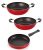 Nirlon Bpa Free Deep Frying Pan And Kadai Combo Kitchenware Essential Set With Steel Lid, 2.6Mm_Fp11_Kd10_Kd11