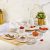 Cello Opalware Dazzle Series Lush Fiesta Dinner Set, 35Pcs, Service For 6, White