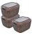 Heart Home Multiuses Large M 30 Plastic Basket/Organizer With Lid- Pack Of 3 (Brown) -46Hh09