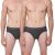 Levi’S Men’S 100 Ca Regular Fit Solid Brief (Pr80046, Dk. Grey Melange_L)