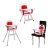 Luvlap Cosmos 3 In 1 Convertible High Chair Cum Booster Seat (Red)