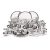 Attro Stainless Steel Dinner Set Of 6 Thali, 6 Plate, 12 Bowl, 6 Glass, 6 Spoon (Thali Diameter 12 Inch) – Set Of 36, Silver, Standard