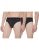 Jockey Men’S Plain Midi Brief (Pack Of 2) (1010-0205_Black Melange_L)