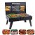 Sliceter Barbeque Grill Sticks Briefcase Set With Wooden Handle Skewers (Black)