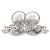 Attro Stainless Steel Carving Finish Dinner Set Of 4 Thali, 4 Plate, 8 Bowl, 4 Glass, 4 Spoon (Thali Diameter 12 Inch) – Set Of 24, Silver, Standard