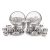 Attro Stainless Steel Hammered Finish Dinner Set Of 4 Thali, 4 Plate, 8 Bowl, 4 Glass, 4 Spoon (Thali Diameter 12 Inch) – Set Of 24, Silver, Standard