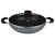 Attro Non Stick Aluminium Heavy Duty 4 Cavity Single Handle Grill Uttapam Pan, Spatter Finish, Black